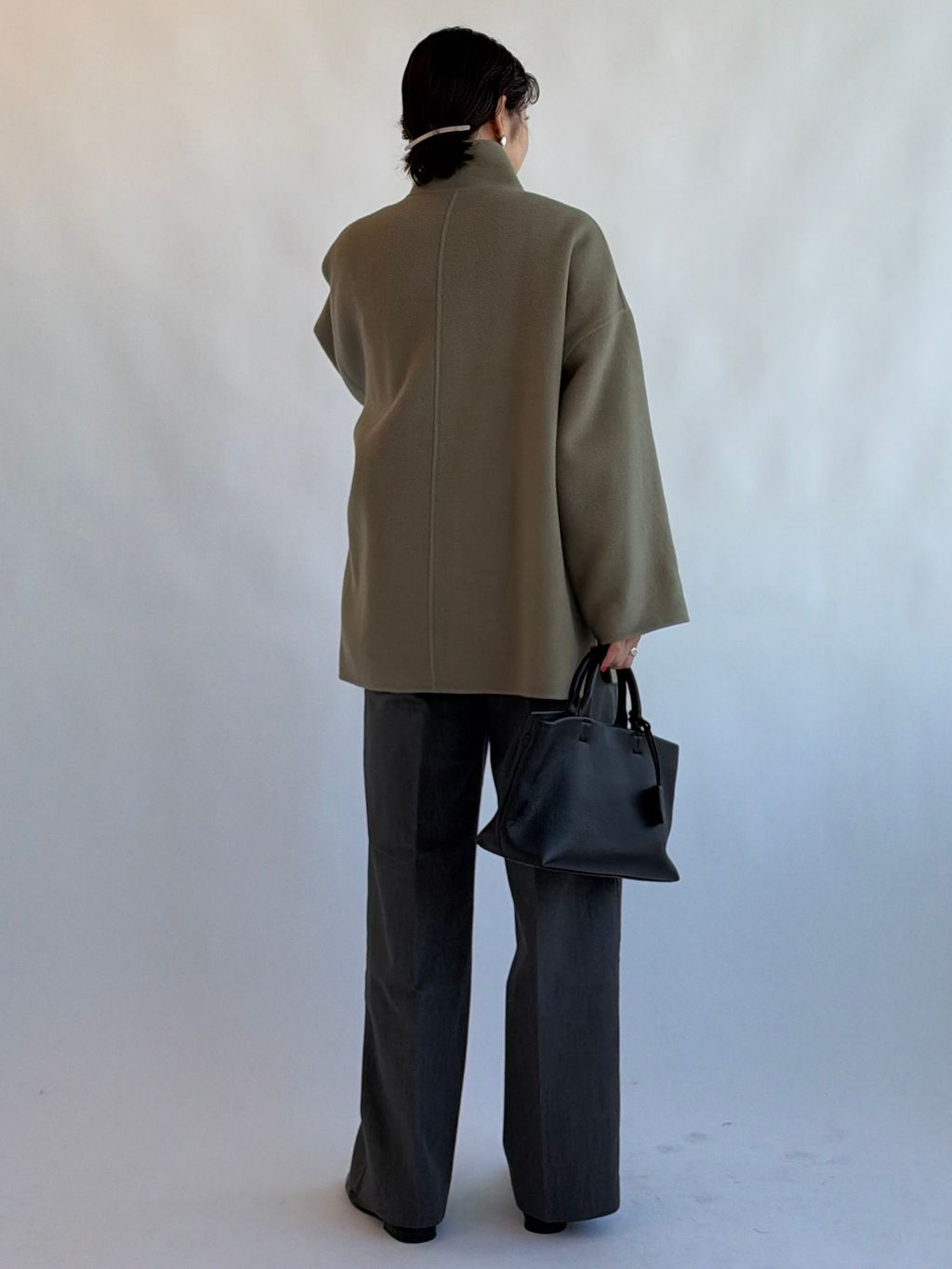 WEB限定/追加予約2》souple woolダブルフェイススタンドコートの