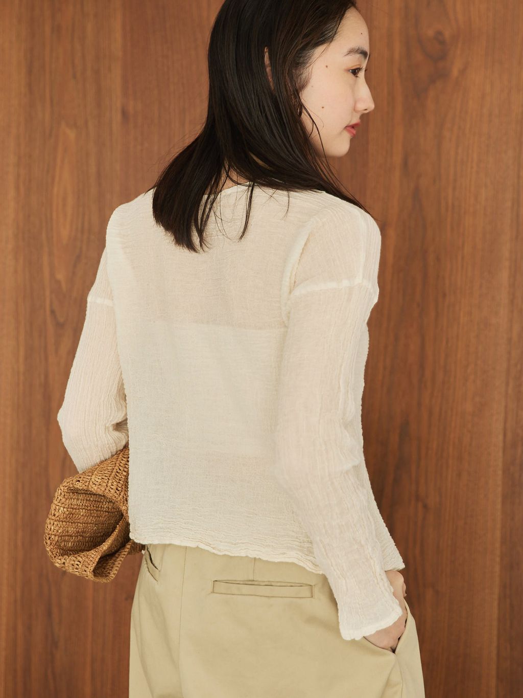 追加予約》R'IAM Super wide CHINO パンツ 2のコーディネートスナップ