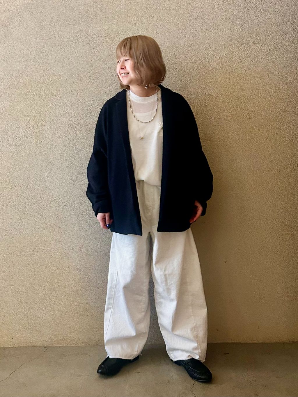 MIXツィードジャケットのコーディネートスナップ（M.F）｜journal