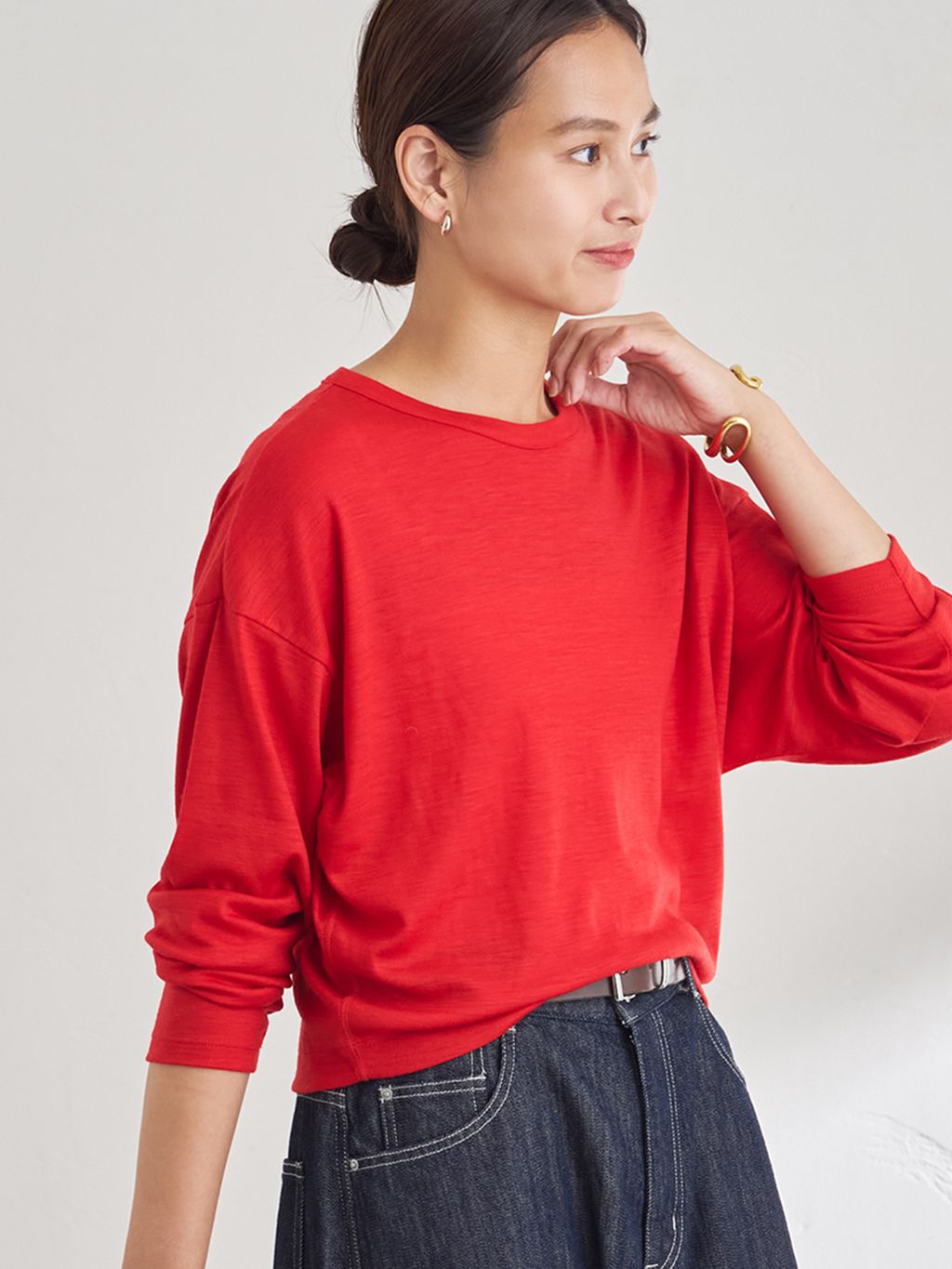 ≪追加≫バレルフォルムデニムパンツ2のコーディネートスナップ（miki