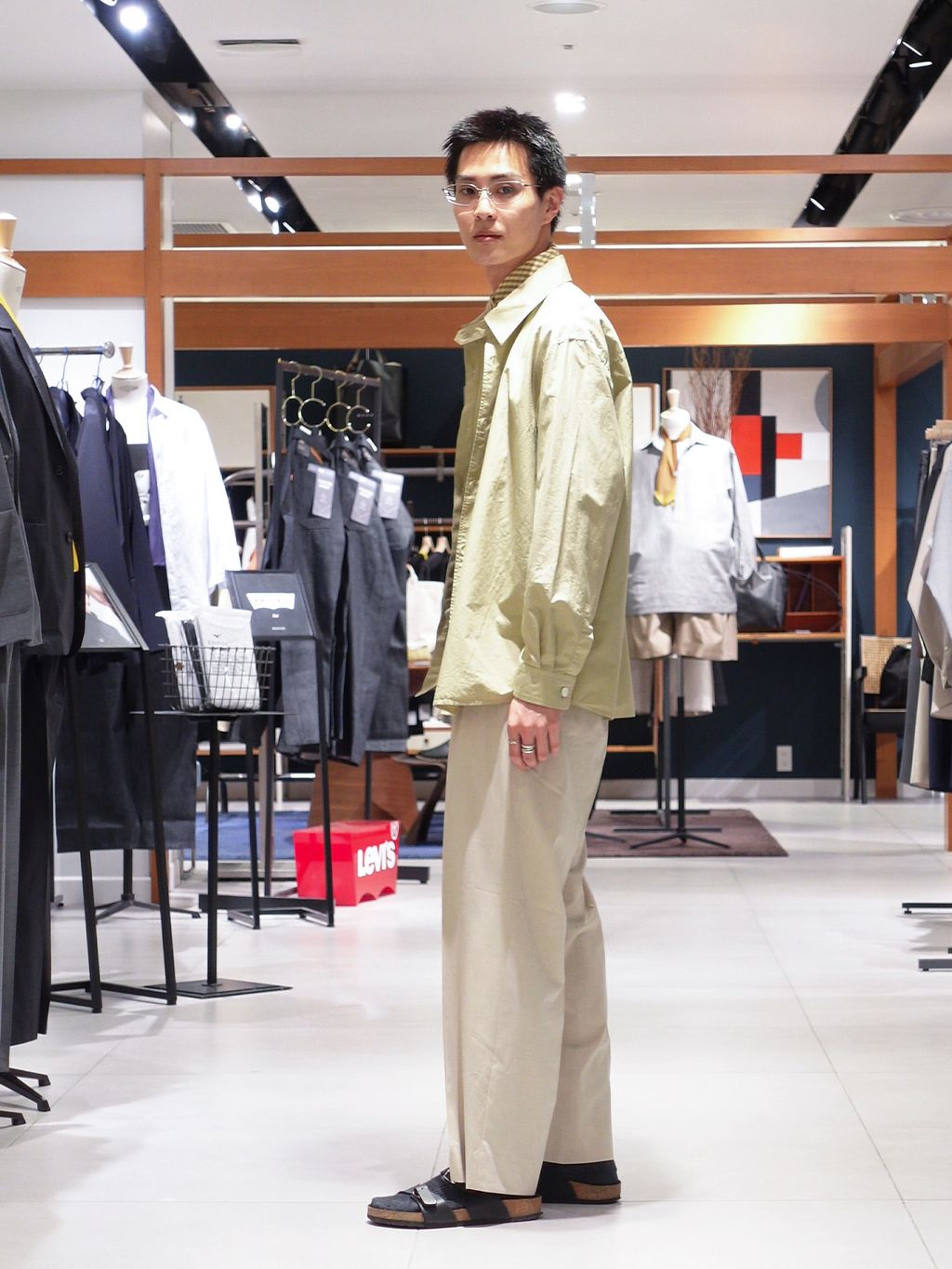 AURALEE (オーラリー) GARMENT-DYED FINX SHUTTLE WEATHER SHIRTの