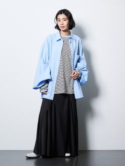 THE MOOD]スラブボーダーロングTシャツ（Tシャツ／カットソー