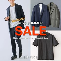 2026 SUMMER SALE｜人気の機能系アイテムが再入荷！｜EDIFICE｜EDIFICE