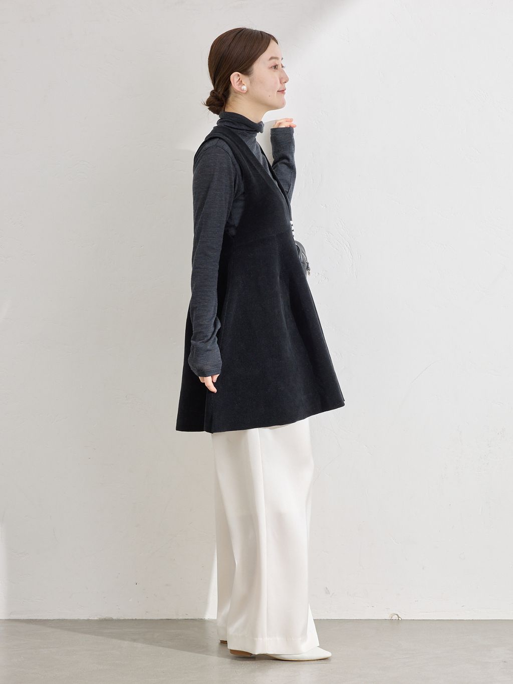 ベロアフォルムベストのコーディネートスナップ（endo）｜IENA（イエナ