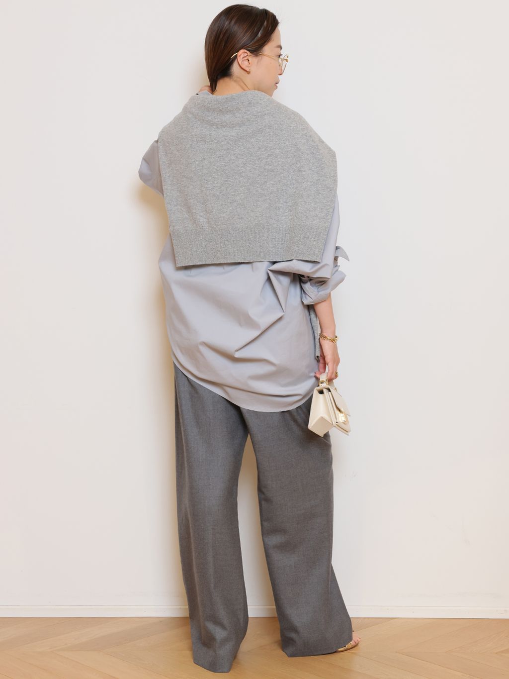 Easy Wide パンツ (フラノ)のコーディネートスナップ（HASE）｜MUSE de