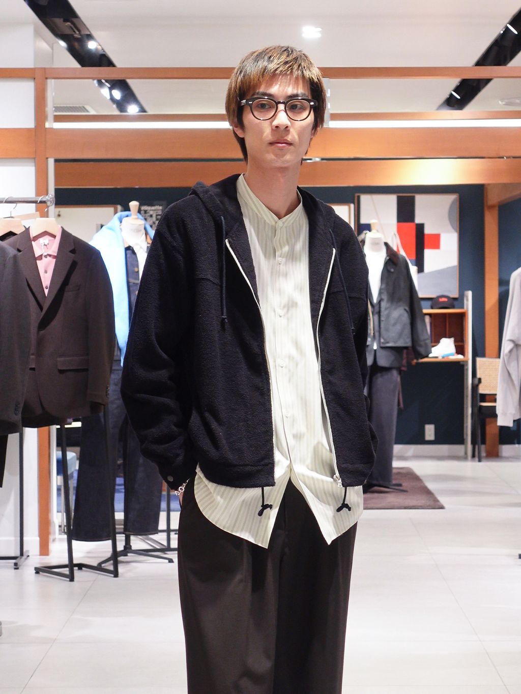 AURALEE (オーラリー)COTTON NYLON PILE ZIP PARKAのコーディネート