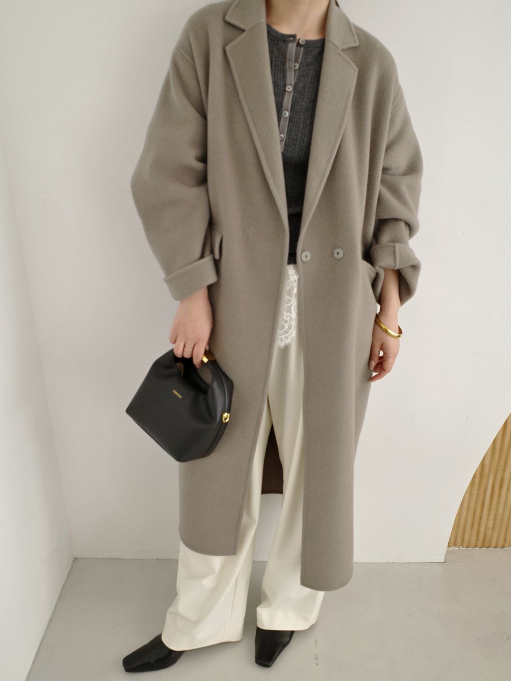 シリーズあり/追加予約》souple woolダブルフェイスチェスターコートの