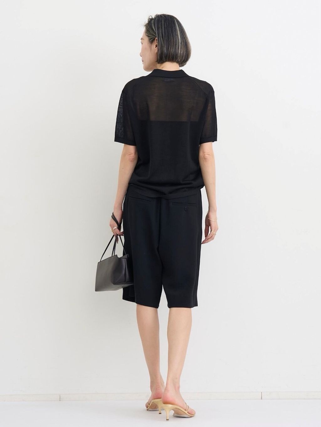 WASHABLE SILK MIX KNIT PULLOVERのコーディネートスナップ（STAFF.S