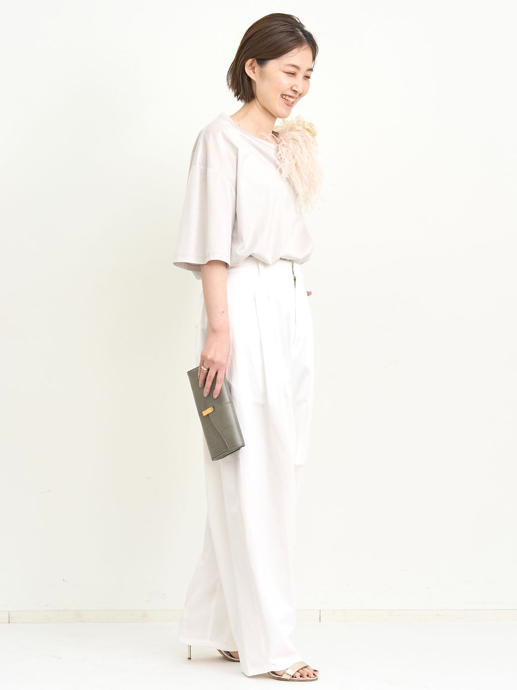 INDRESS/インドレス】 COTTON JERSEY TEEのコーディネートスナップ