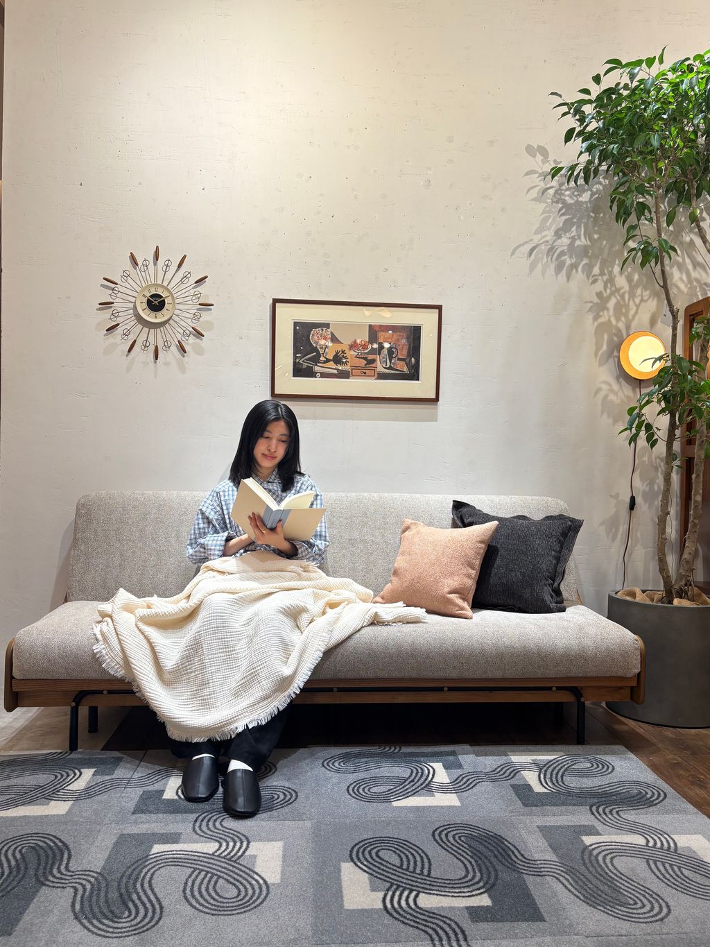 大型商品》HABITAT SOFA BED 200cm BEIGE ハビタソファ ベットの