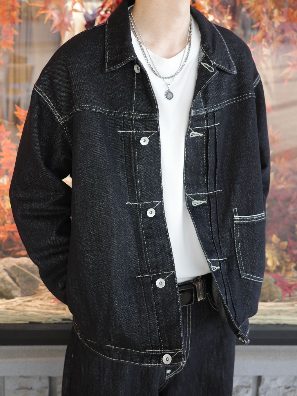 BOYCOM/ボイコム】ペーパーデニムトラッカージャケットの