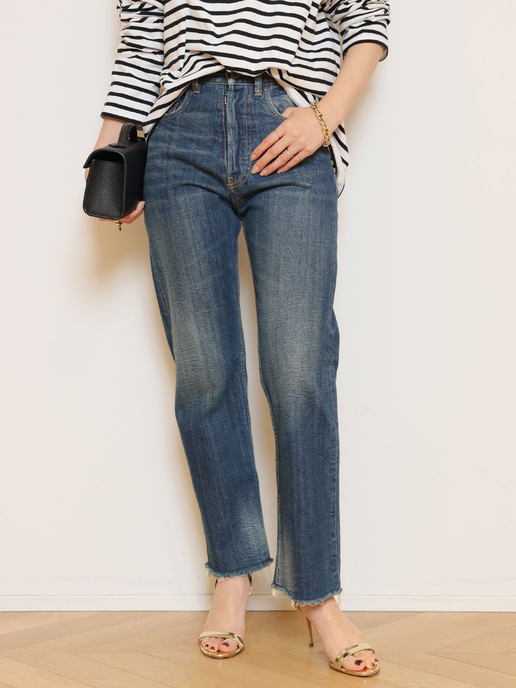 French Stripe Tシャツのコーディネートスナップ（HASE）｜MUSE de
