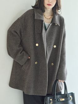 ジャーナルスタンダード　レザージュ　マンテコ　ステンカラーコート 予約》SUPER120/MANTECO ステンカラーコートのコーディネートスナップ
