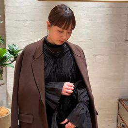 Italian yarn CO half ニットのコーディネートスナップ（manaka