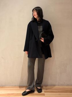 Double melton コートのコーディネートスナップ（chika）｜Plage