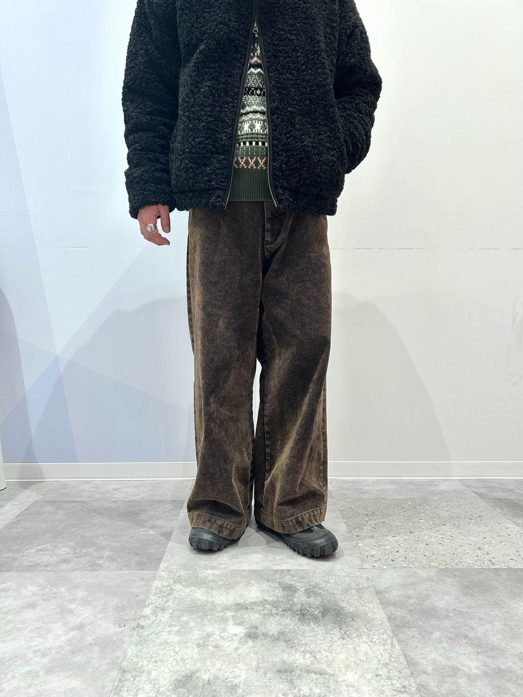 Curlboa ボアフリースブルゾンのコーディネートスナップ（TOKUYAMA