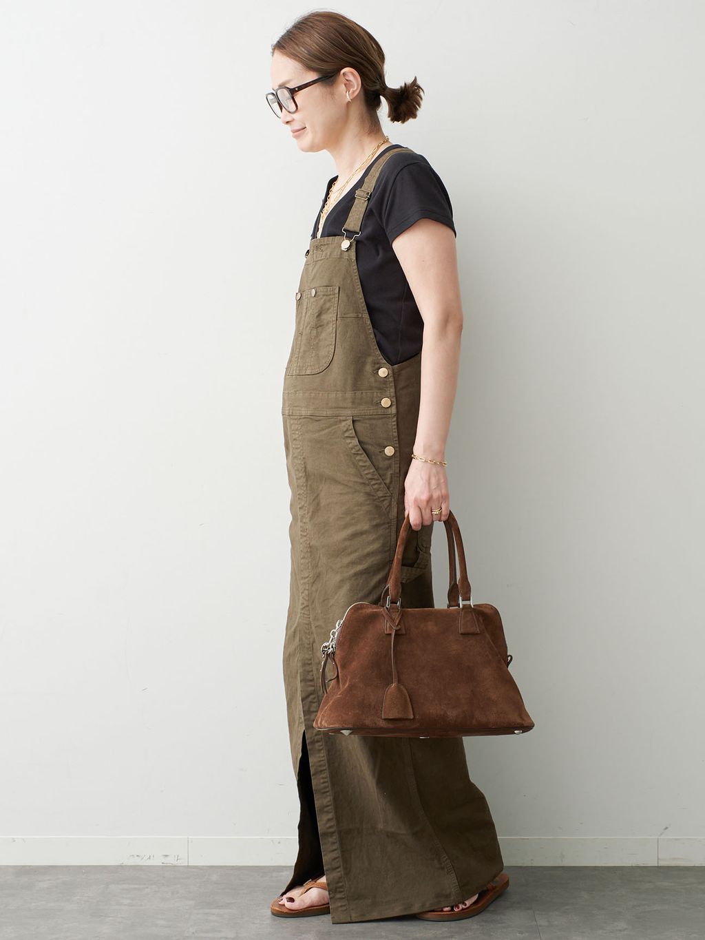 JOHNBULL/ジョンブル】OVERALL SKIRTのコーディネートスナップ（MIZU