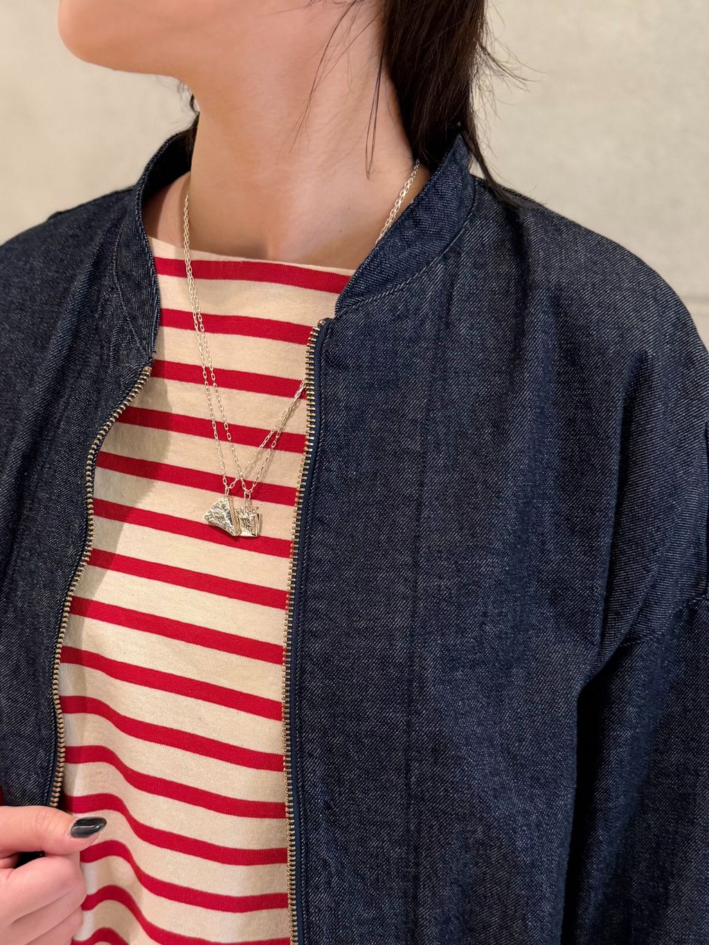 10OZデニム イージーブルゾンのコーディネートスナップ（AT）｜journal