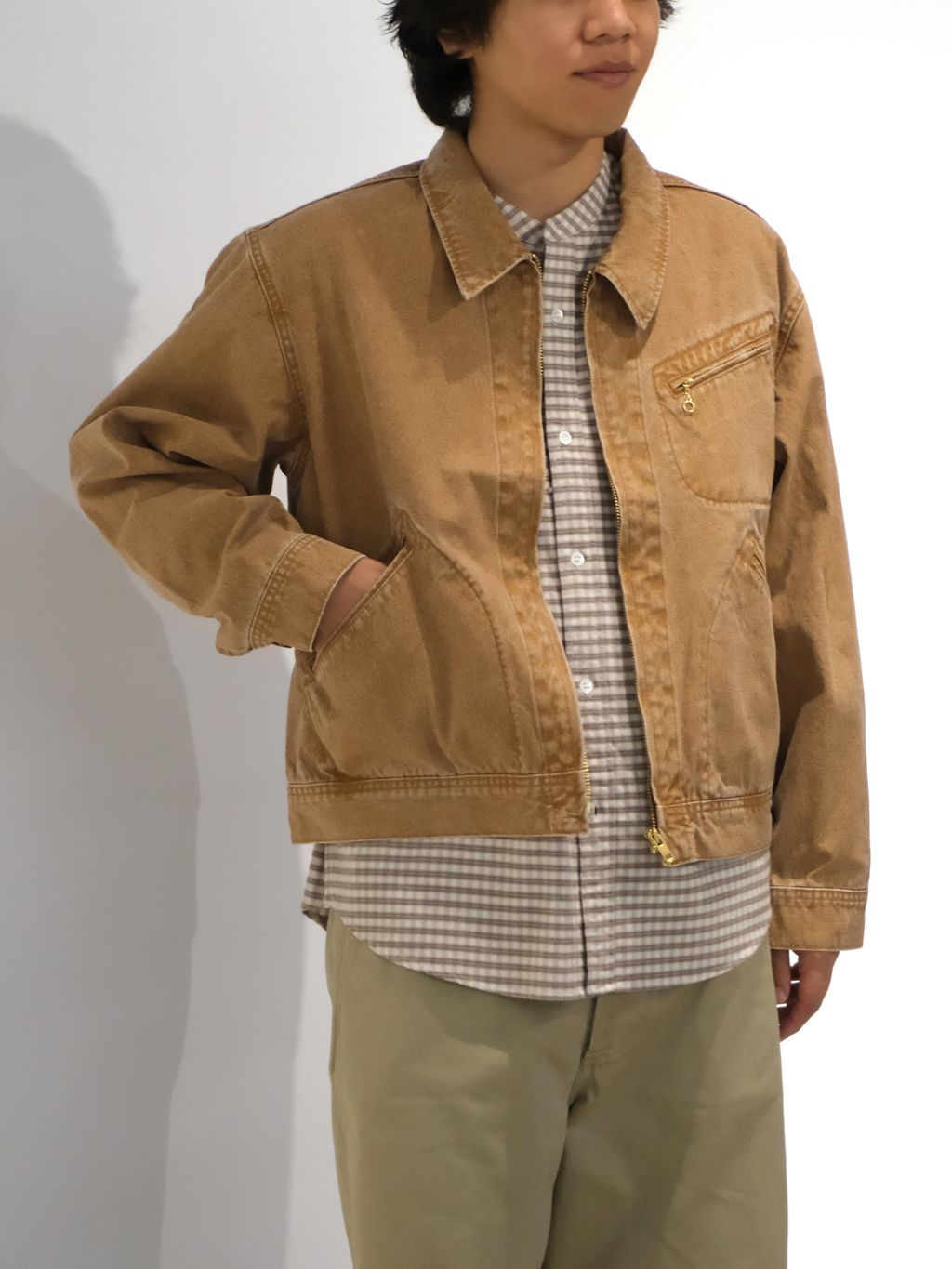 J.S.Homestead / ピグメント キャンバス ジップ ジャケットの