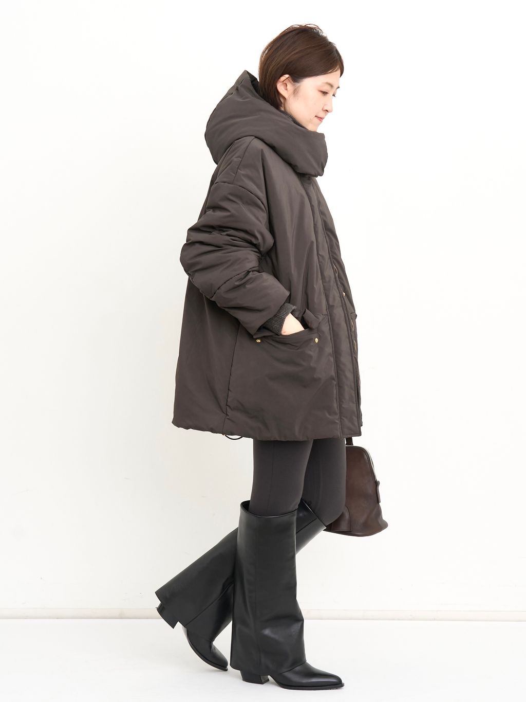 予約》LISIERE 2way Padding Coatのコーディネートスナップ（STAFF K