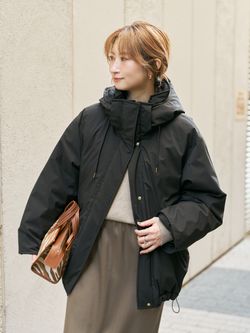 追加》2WAY撥水ダウンハーフコートのコーディネートスナップ（Yuko