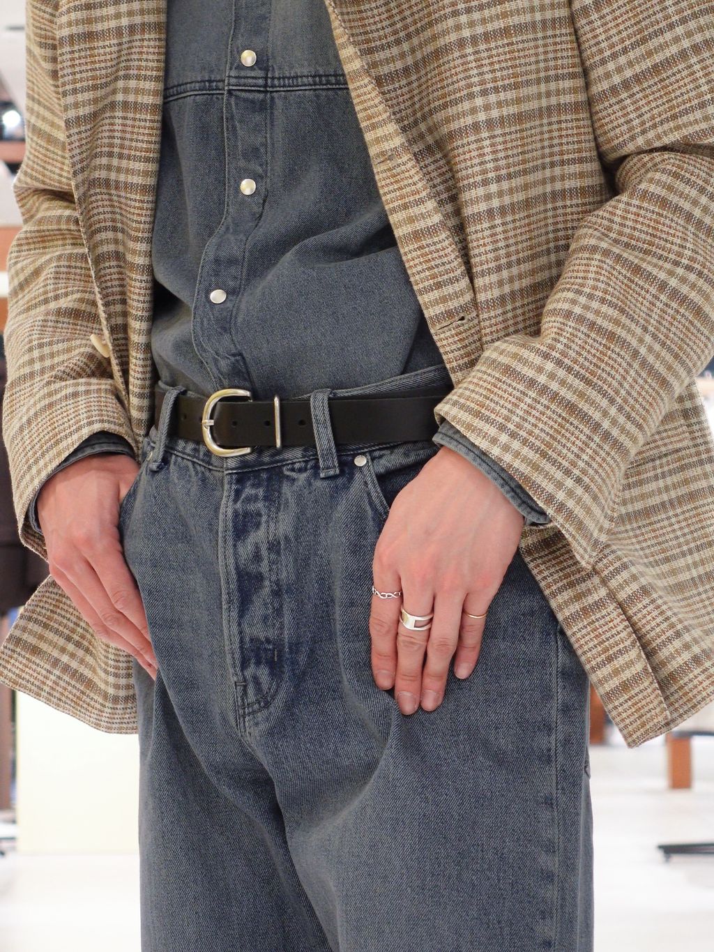 AURALEE (オーラリー) SILK LINEN NEP CHECK JACKETのコーディネート