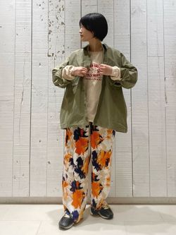 バックサテンCPOシャツブルゾン バックサテンCPOシャツブルゾンのコーディネートスナップ（AT