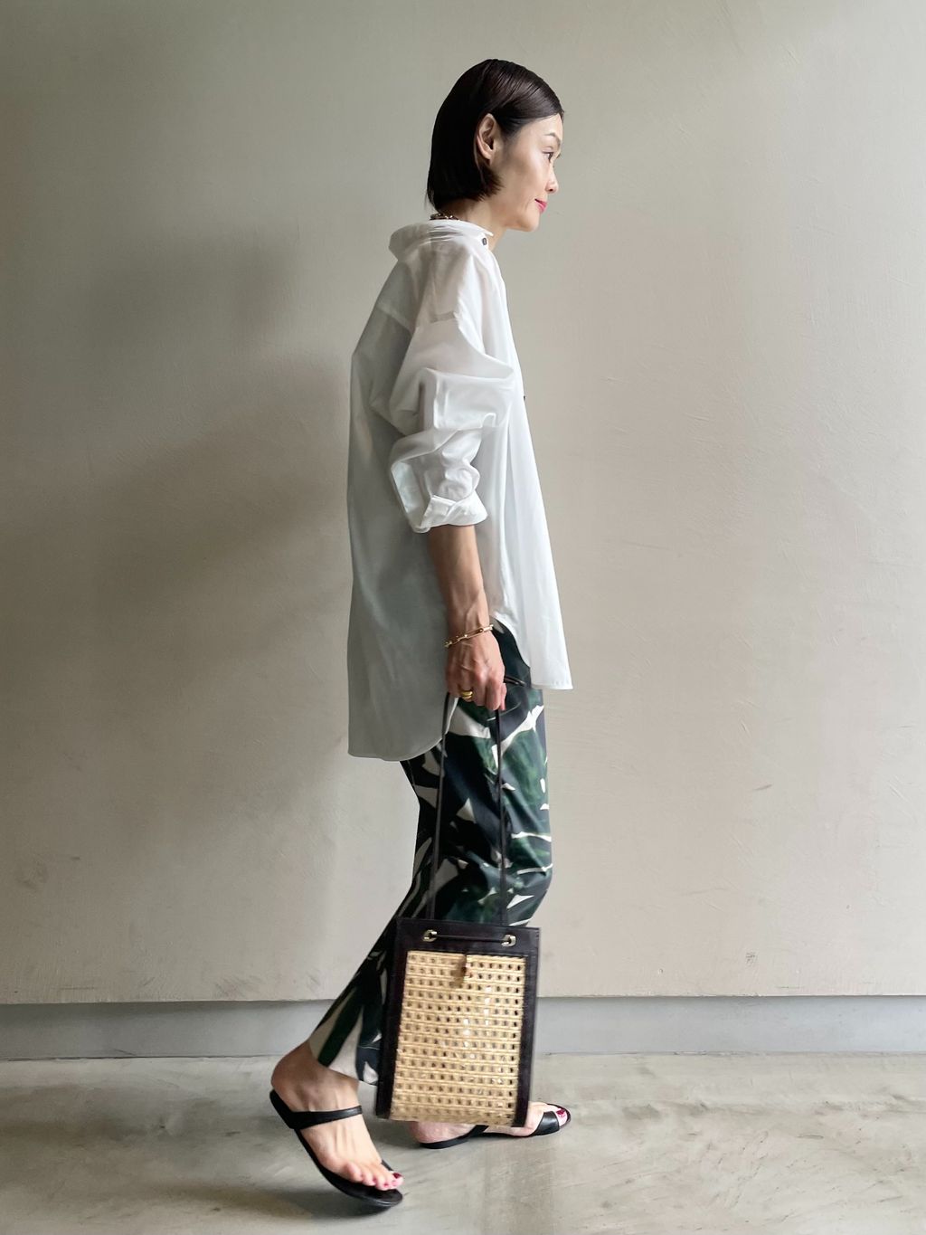 ♡ページ Leaf print パンツのコーディネートスナップ（keity）｜VERMEIL par