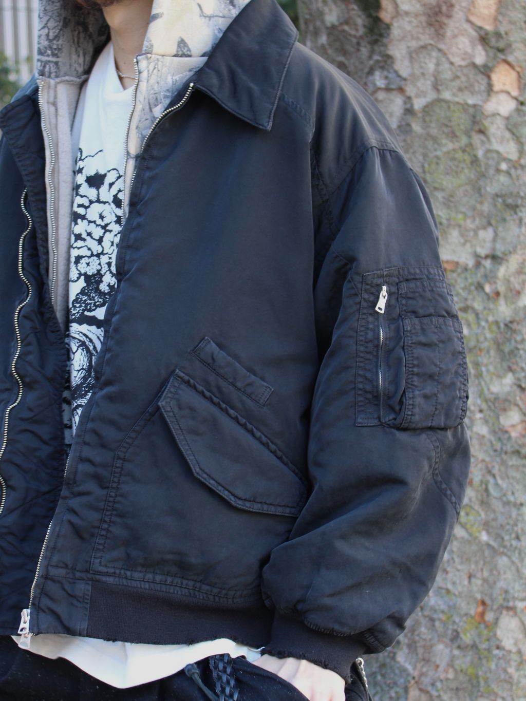 ANCELLM × WISM 別注 FADED BOMBER JACKET EX ANCELLM × WISM 別注