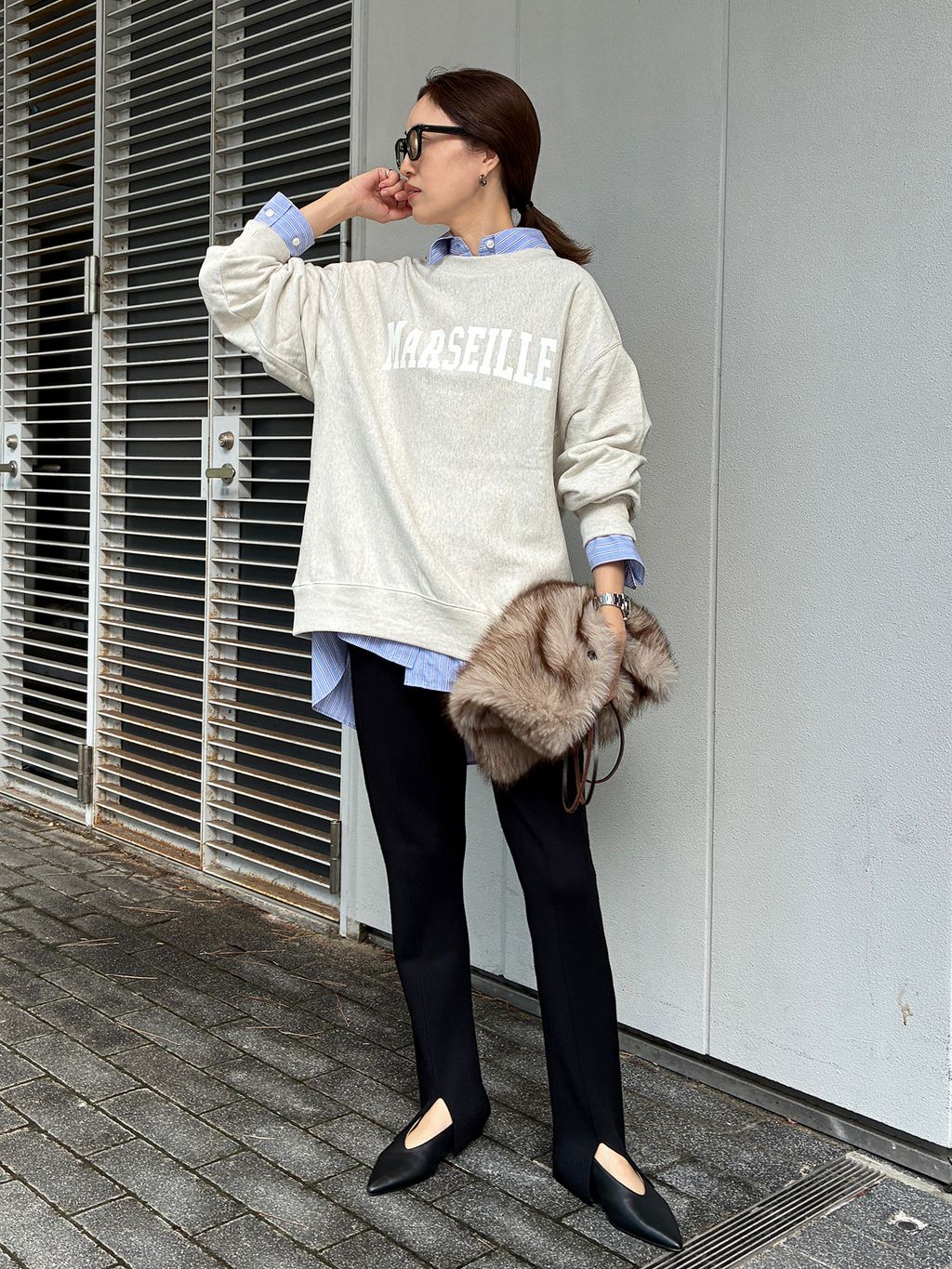 【2025AW】SLOBE IENA スローブMARSEILLE ロゴスウェット WEB限定/追加》MARSEILLEロゴスウェットのコーディネートスナップ