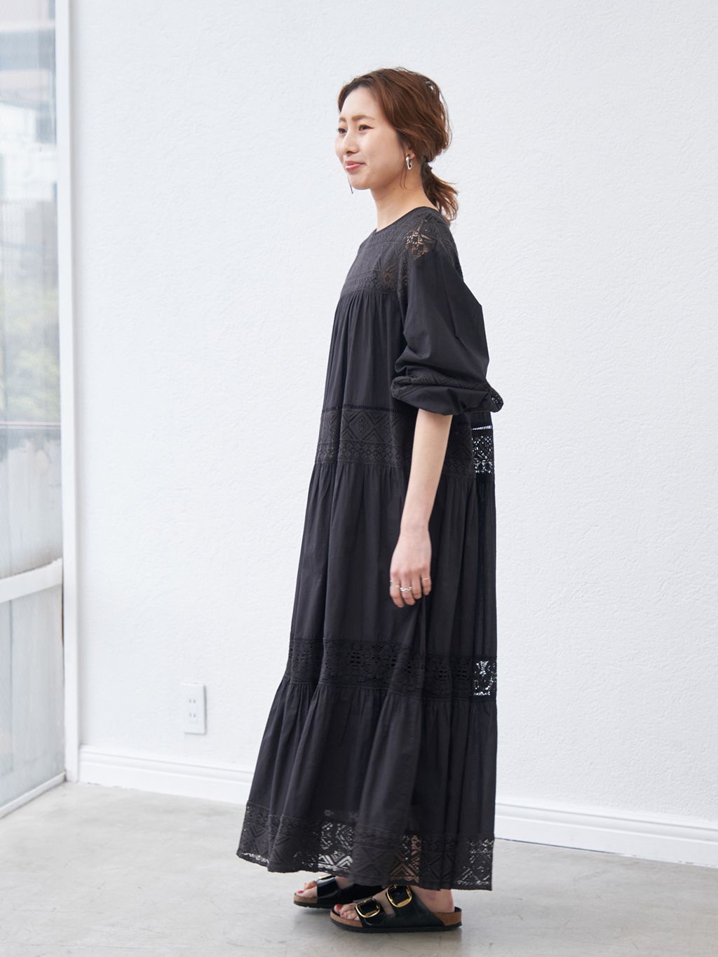 新色有り / 追加予約》HYUレースギャザーワンピースのコーディネート