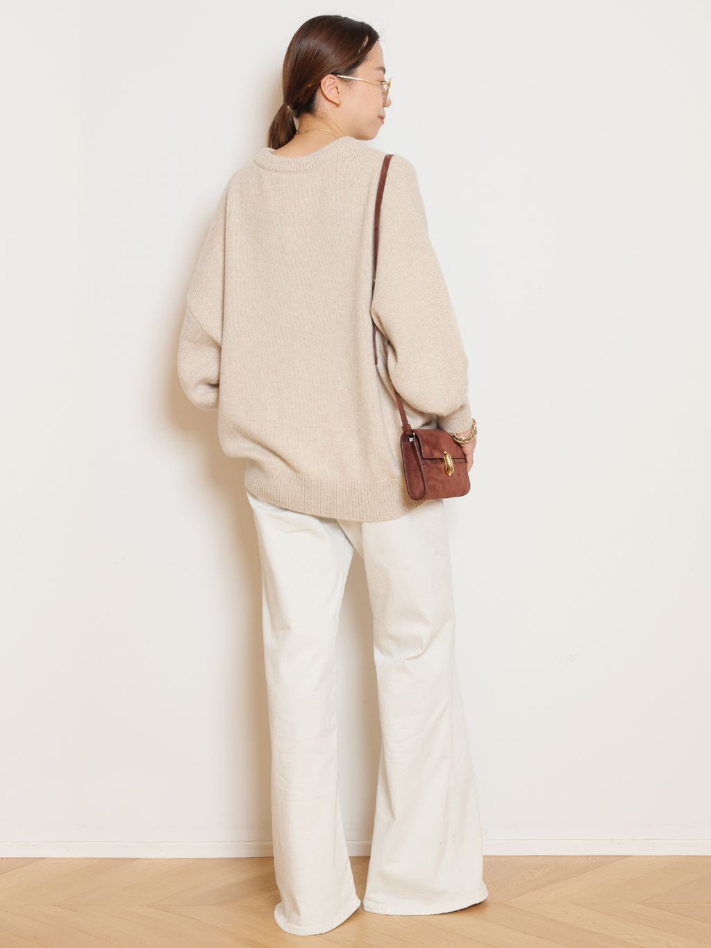 Cashmere Basic ニットのコーディネートスナップ（HASE）｜MUSE de