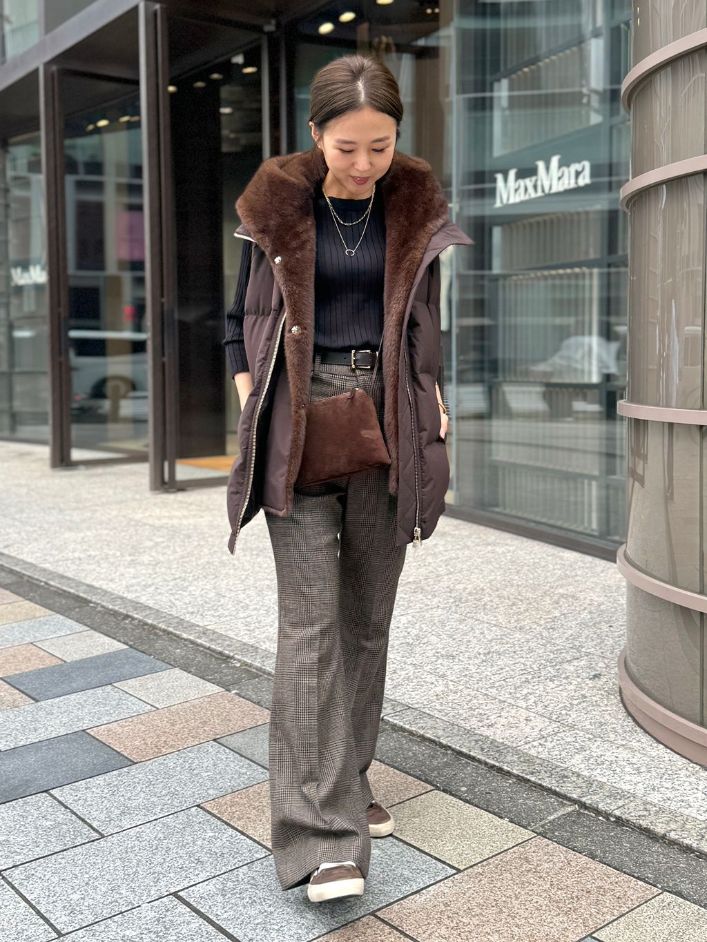 LOU ANDREA/ルー アンドレア】 FAKE MINK VESTのコーディネート