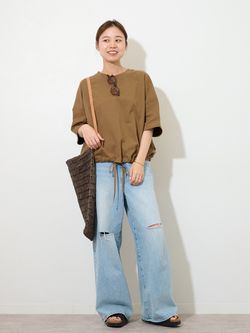 モヘヤミックスシャギーショートコーJOURNAL STANDARD relume モヘヤミックスシャギーショートコートのコーディネートスナップ
