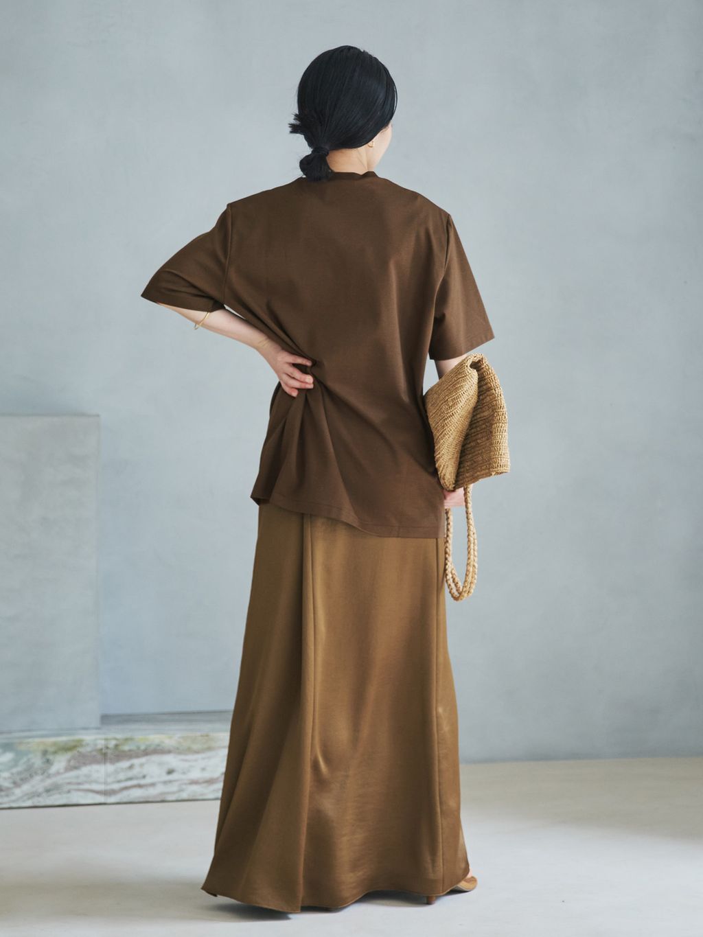 追加》RAFFIA BASKET バッグ 2のコーディネートスナップ（midori