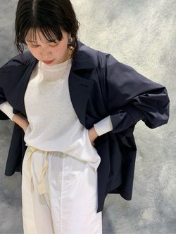追加》PE/ポプリンオーバーショートコートのコーディネートスナップ