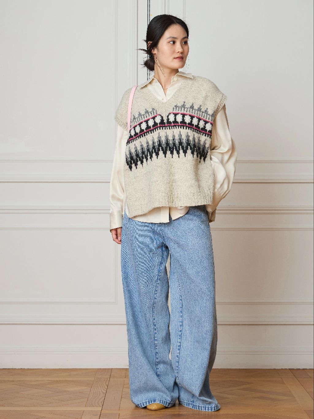 IENA LA BOUCLE ノルディックハンドニットベストのコーディネート