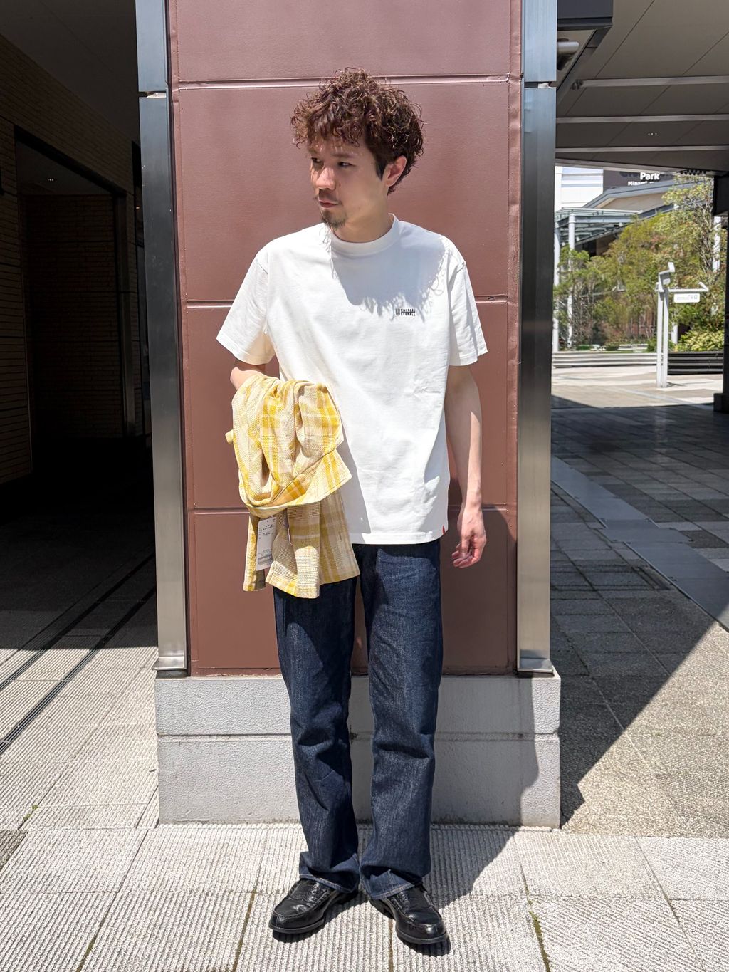 ビッグチェックメッシュシャツのコーディネートスナップ（OKADA）｜B.C