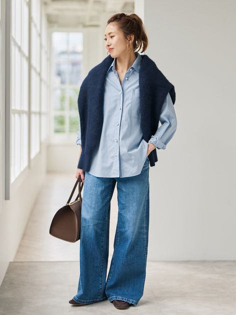 スピックアンドスパン グリーンレーベルリラクシング スーツ S ワントーンコーデ Spick & Span｜スピック＆スパンのコーディネートスナップ（レディース