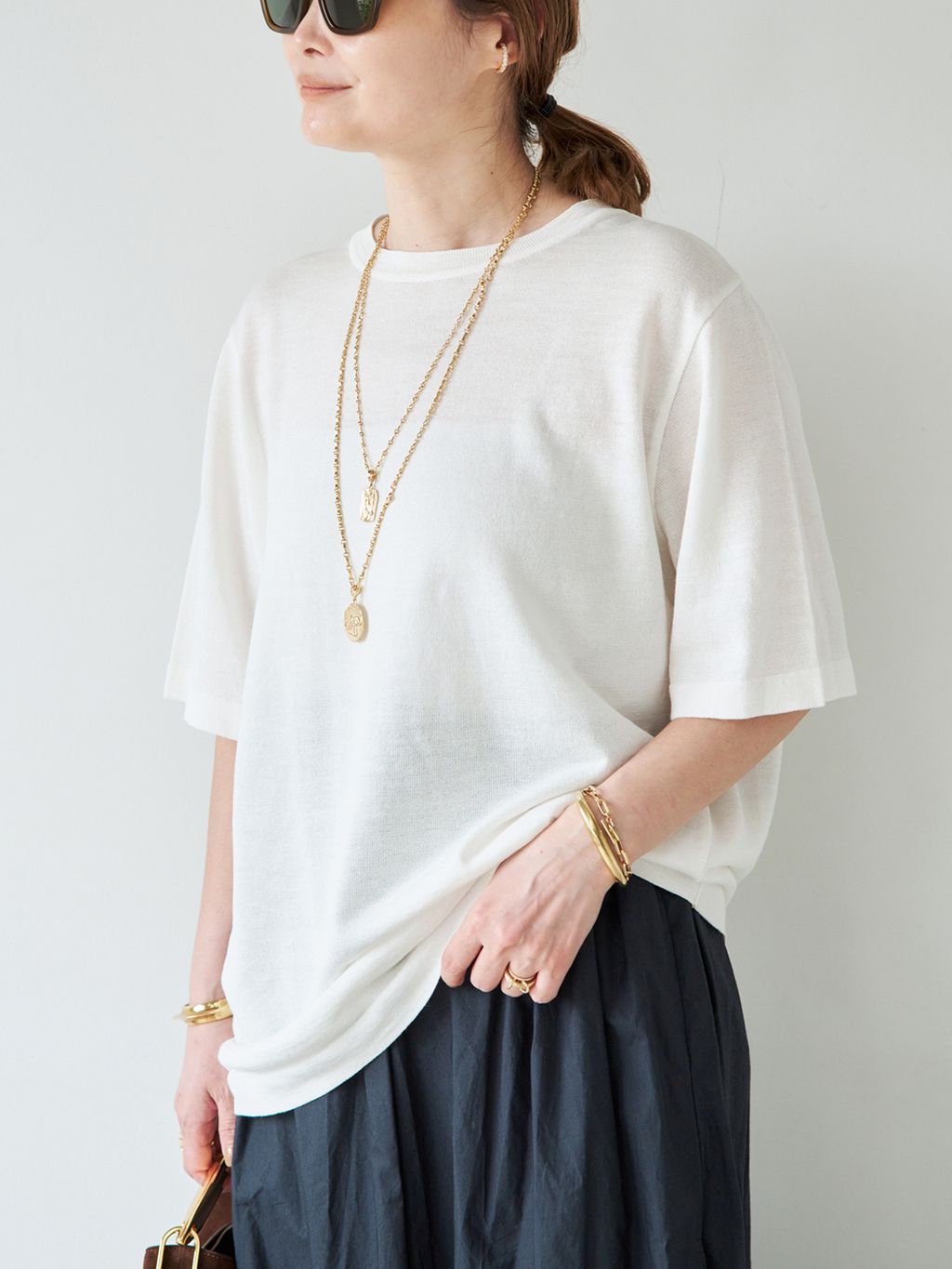 URBAN クルーネック Tシャツのコーディネートスナップ（MIZU