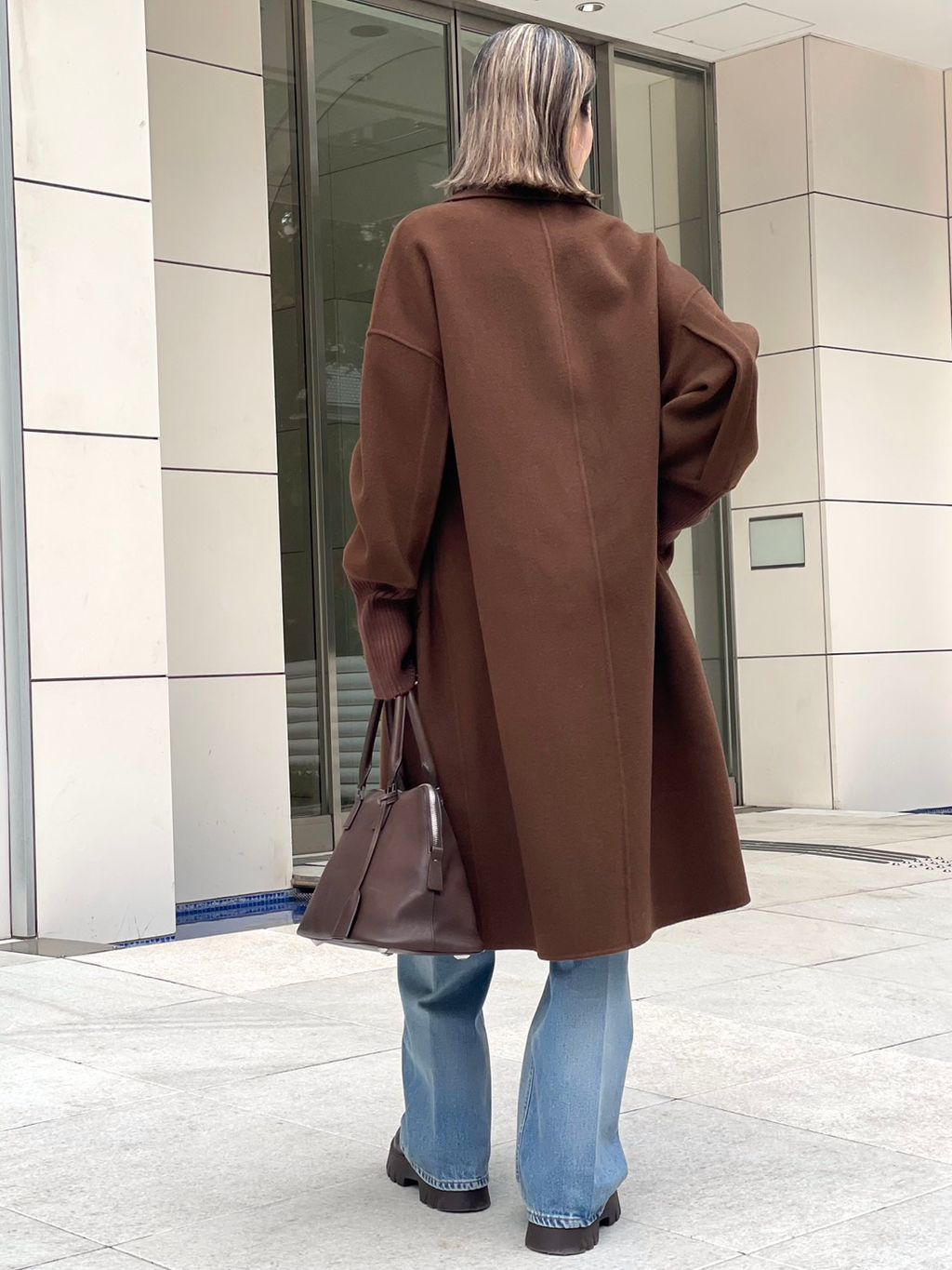 LOU ANDREA/ルーアンドレア】 RIB WOOL COATのコーディネートスナップ