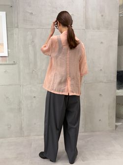 接触冷感》ウォッシャブル シアーショートスリーブジャケットの