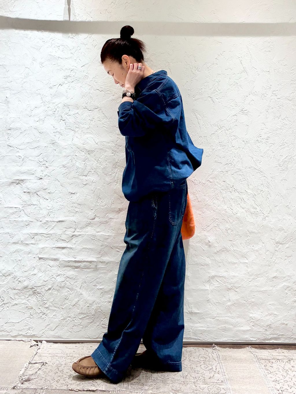 chimala】 US NAVY DENIM TROUSERSのコーディネートスナップ（H.M