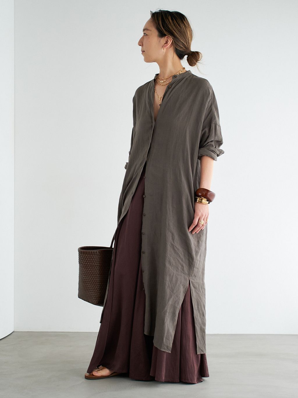 Linen ワンピースのコーディネートスナップ（SACHI）｜Deuxieme Classe