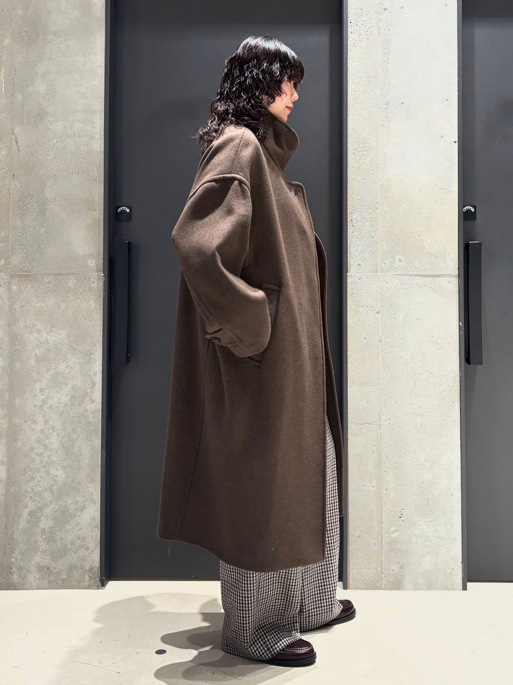 MANTECO/TWEEDスタンドコートのコーディネートスナップ（YOSHIDA