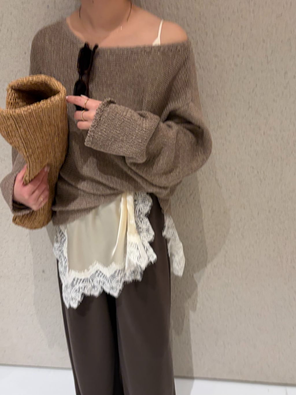 追加》linen mix loose プルオーバーのコーディネートスナップ（ERI