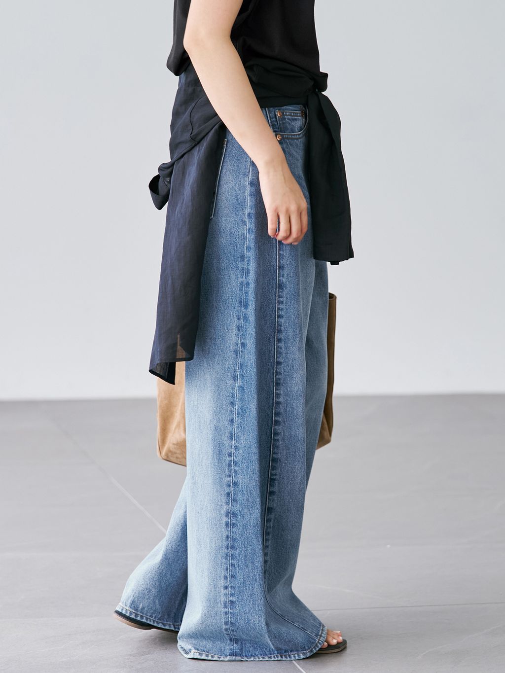 追加》REMAKE WIDE DENIM パンツのコーディネートスナップ（yuzuki