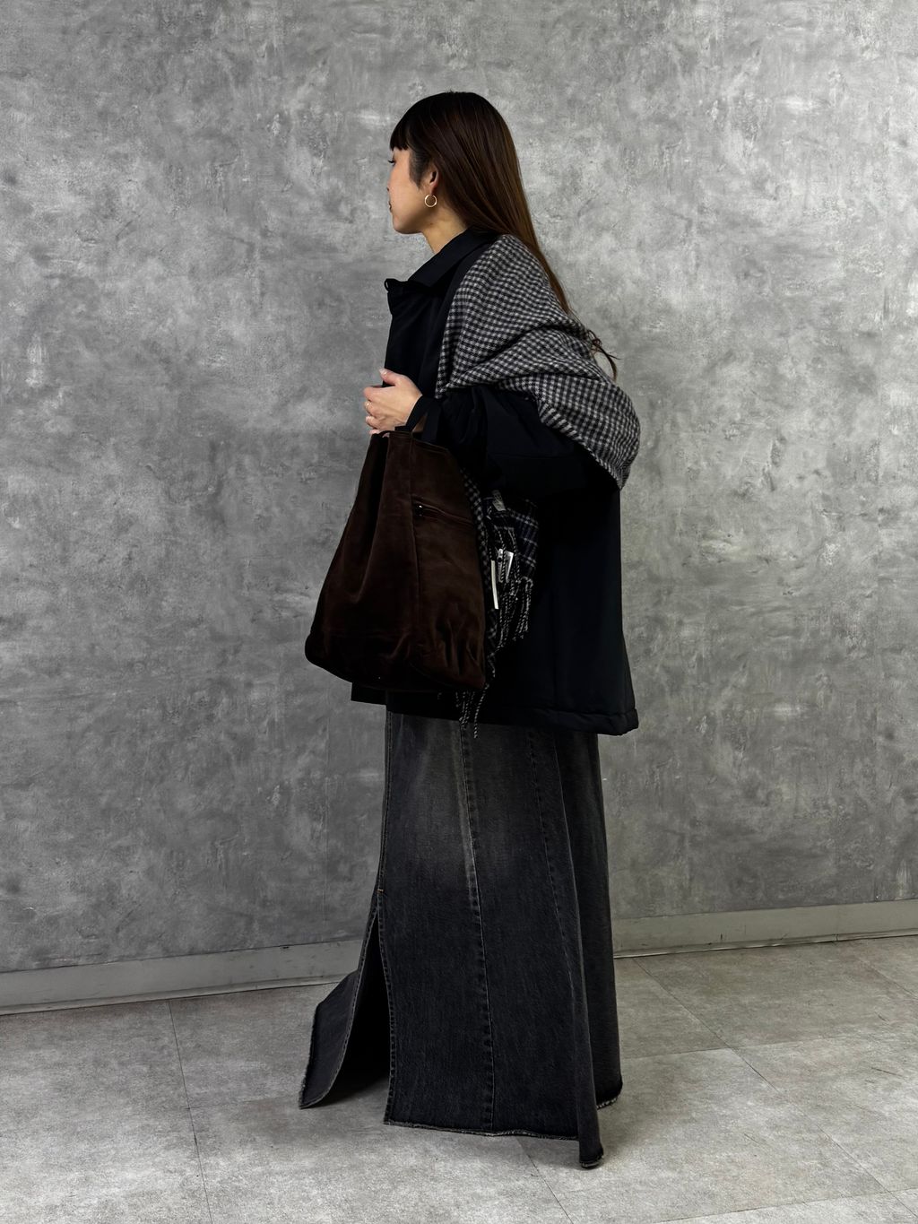 予約》ローンレース ハイネックパフブラウスのコーディネートスナップ