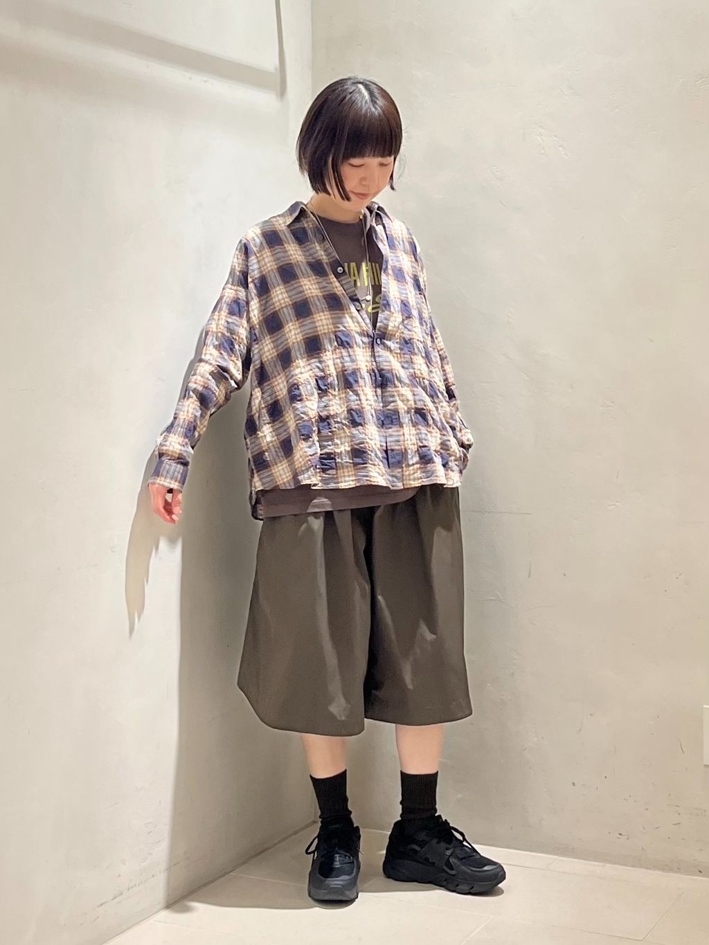 TCメモリーギャザーハーフパンツのコーディネートスナップ（K.M