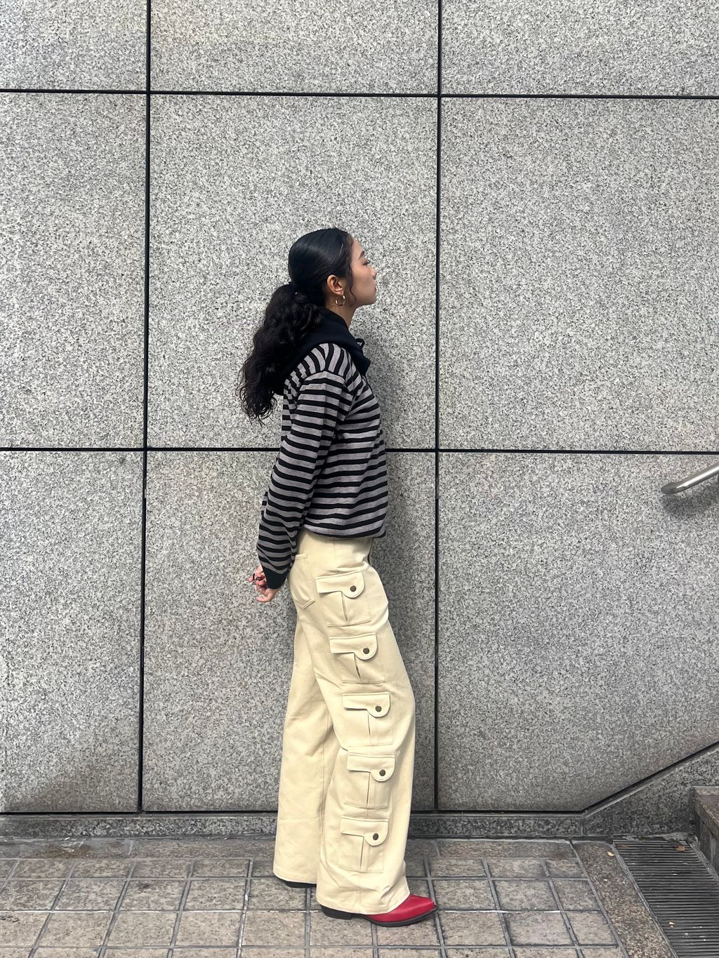 ポケットデザインパンツのコーディネートスナップ（yuzuki）｜Oriens